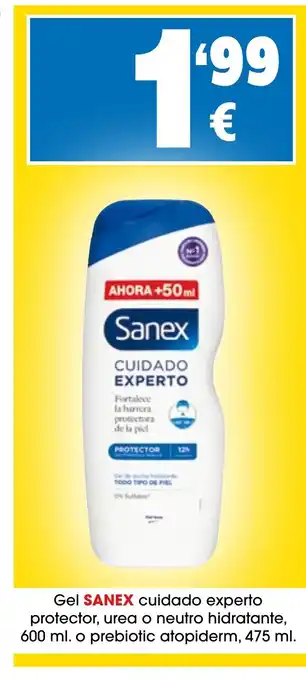 TOP Cash & Carry SANEX Gel cuidado experto protector urea o neutro hidratante oferta