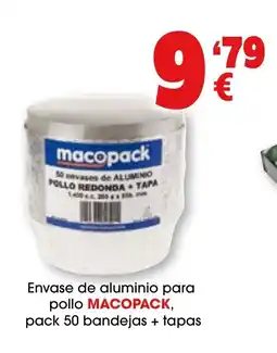 TOP Cash & Carry MACOPACK Envase de aluminio para pollo oferta