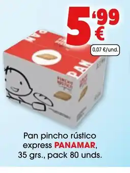 TOP Cash & Carry PANAMAR Pan pincho rústico express oferta