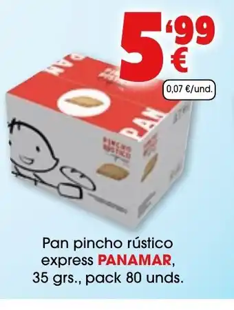 TOP Cash & Carry PANAMAR Pan pincho rústico express oferta