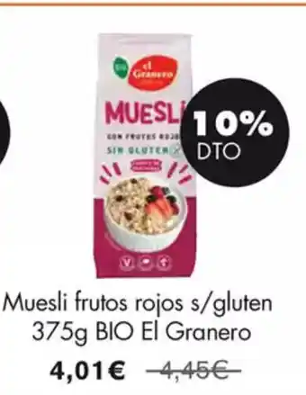 NaturaSí Muesli frutos rojos s/gluten oferta