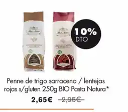 NaturaSí Penne de trigo sarraceno / lentejas rojas s/gluten oferta