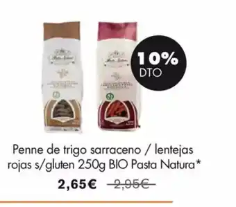 NaturaSí Penne de trigo sarraceno / lentejas rojas s/gluten oferta