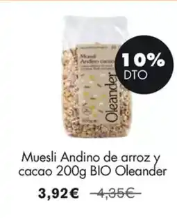 NaturaSí Muesli Andino de arroz y cacao oferta