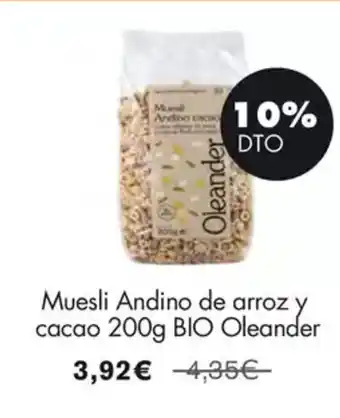 NaturaSí Muesli Andino de arroz y cacao oferta
