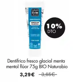 NaturaSí Dentifrico fresco glacial menta mentol flúor oferta