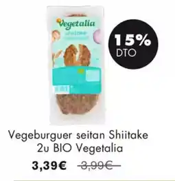 NaturaSí Vegeburguer seitan Shiitake 2u BIO Vegetalia oferta