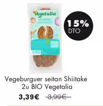 NaturaSí Vegeburguer seitan Shiitake 2u BIO Vegetalia oferta