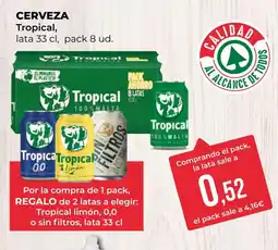 SPAR Gran Canaria CERVEZA Tropical oferta
