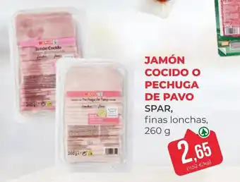 SPAR Gran Canaria Jamón cocido o pechuga de pavo oferta