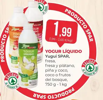 SPAR Gran Canaria YOGUR LÍQUIDO Yugui oferta