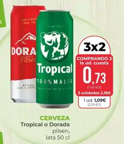 SPAR Gran Canaria TROPICAL O DORADA Cerveza oferta