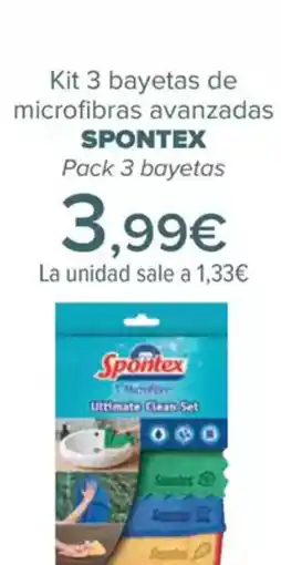Carrefour SPONTEX Kit 3 bayetas de microfibras avanzadas oferta