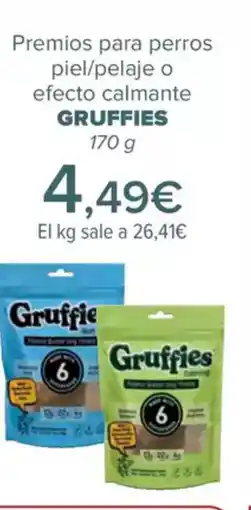 Carrefour GRUFFIES Premios para perros piel/pelaje o efecto calmante oferta