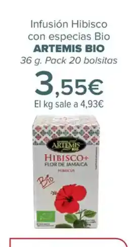 Carrefour ARTEMIS BIO Infusión Hibisco con especias Bio oferta