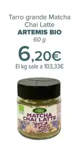 Carrefour ARTEMIS BIO tarro grande Matcha Chai Latte oferta