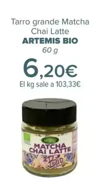 Carrefour ARTEMIS BIO tarro grande Matcha Chai Latte oferta