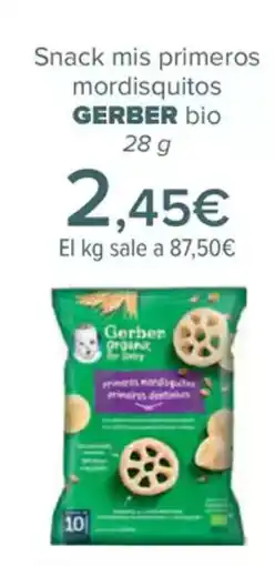 Carrefour GERBER Snack mis primeros mordisquitos oferta