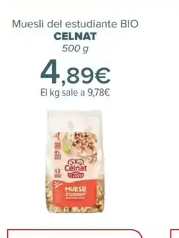 Carrefour CELNAT Muesli del estudiante BIO oferta