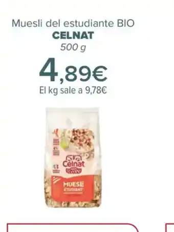 Carrefour CELNAT Muesli del estudiante BIO oferta