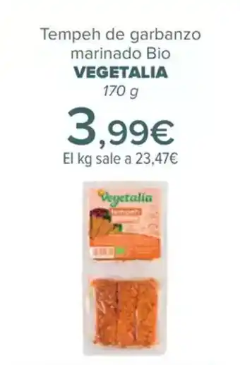 Carrefour VEGETALIA Tempeh de garbanzo marinado Bio oferta