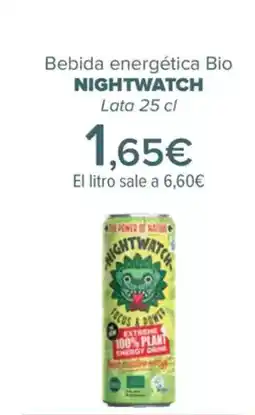 Carrefour NIGHTWATCH Bebida energética Bio oferta