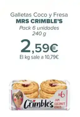 Carrefour MRS CRIMBLE’S Galletas Coco y Fresa oferta