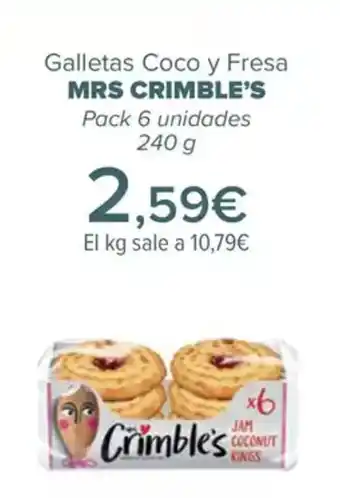 Carrefour MRS CRIMBLE’S Galletas Coco y Fresa oferta