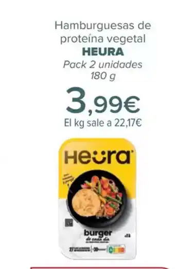 Carrefour HEURA Hamburguesas de proteína vegetal oferta