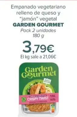 Carrefour GARDEN GOURMET Empanado vegetariano relleno de queso y jamon vegetal oferta