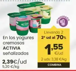 Autoservicios Familia ACTIVIA En los yogures cremosos oferta