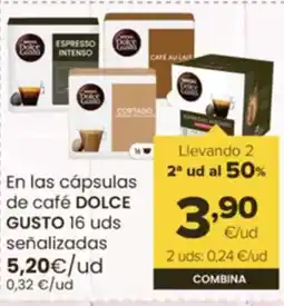Autoservicios Familia DOLCE GUSTO En las cápsulas de café oferta