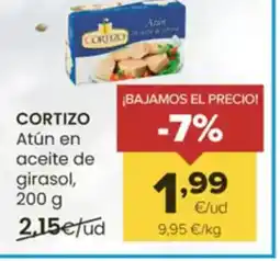 Autoservicios Familia CORTIZO Atún en aceite de girasol oferta