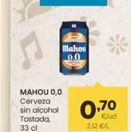 Autoservicios Familia MAHOU 0,0 Cerveza sin alcohol oferta