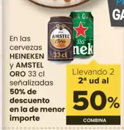 Autoservicios Familia HEINEKEN Y AMSTEL ORO En las cervezas oferta
