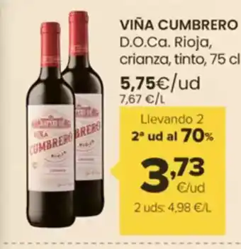 Autoservicios Familia VIÑA CUMBRERO D.O.Ca. Rioja oferta