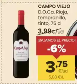Autoservicios Familia CAMPO VIEJO D.O.Ca. Rioja, tempranillo, tinto oferta