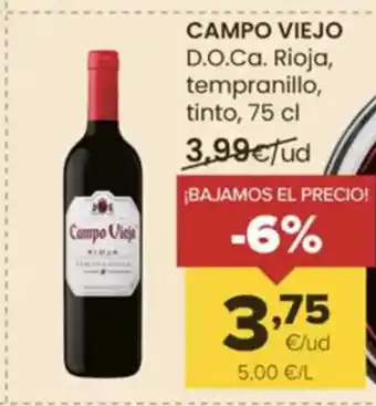 Autoservicios Familia CAMPO VIEJO D.O.Ca. Rioja, tempranillo, tinto oferta