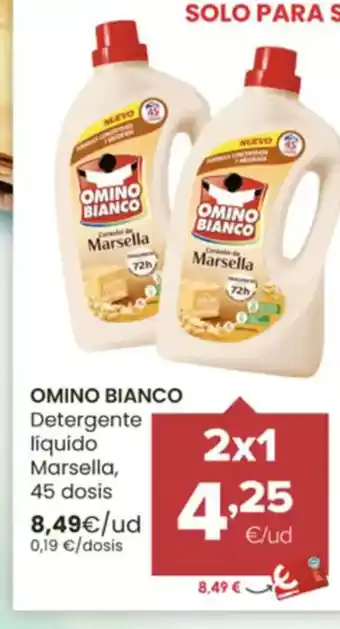 Autoservicios Familia OMINO BIANCO Detergente líquido Marsella, 45 dosis oferta
