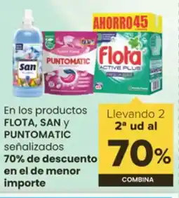 Autoservicios Familia FLOTA, SAN Y PUNTOMATIC En los productos oferta