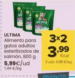 Autoservicios Familia ULTIMA Alimento para gatos adultos esterilizados de ! salmón oferta