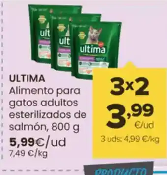 Autoservicios Familia ULTIMA Alimento para gatos adultos esterilizados de ! salmón oferta