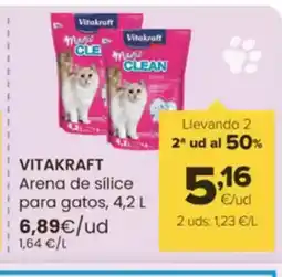Autoservicios Familia VITAKRAFT Arena de sílice oferta