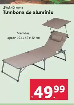 Lidl LIVARNO home Tumbona de aluminio oferta