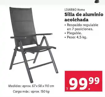 Lidl LIVARNO Home Silla de aluminio oferta