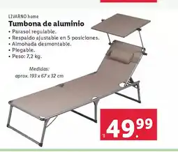 Lidl LIVARNO home Tumbona de aluminio oferta