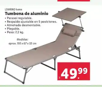 Lidl LIVARNO home Tumbona de aluminio oferta