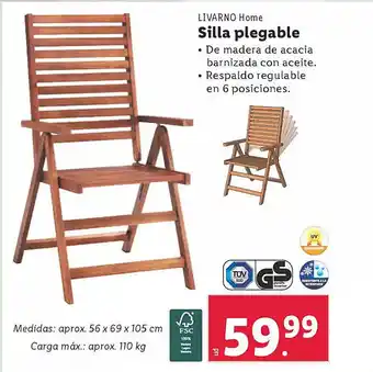 Lidl LIVARNO Home Silla plegable oferta