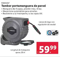 Lidl PARKSIDE Tambor portamanguera de pared oferta