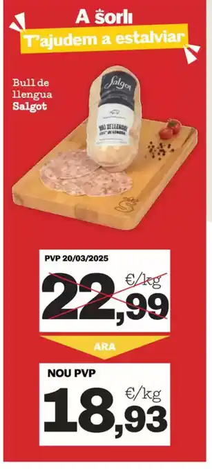 Sorli SALGOT Bull de llengua oferta